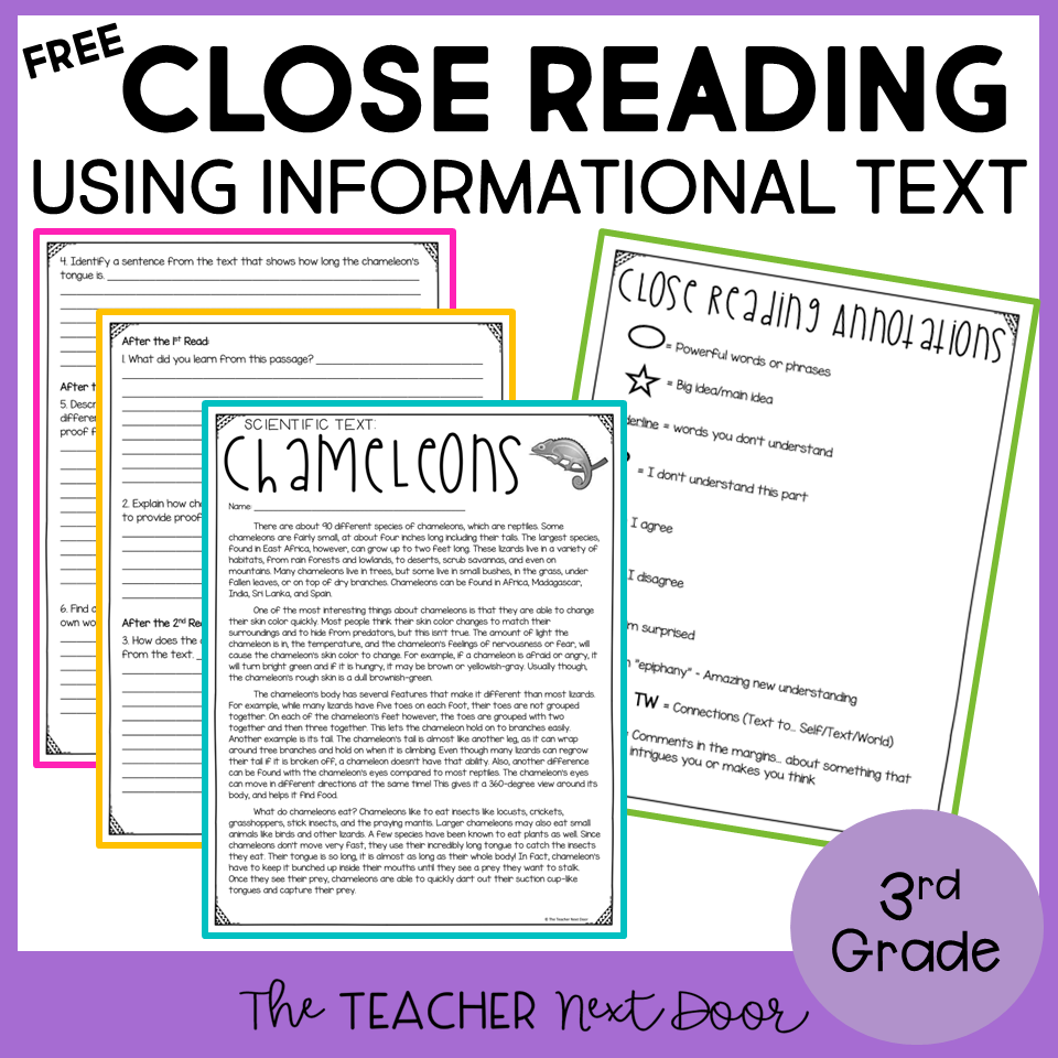 FREE Close Reading Using Informational Text For 3rd Grade The Worksheets Library FREE Close Reading Using Informational Text For 3rd Grade The Worksheets Library