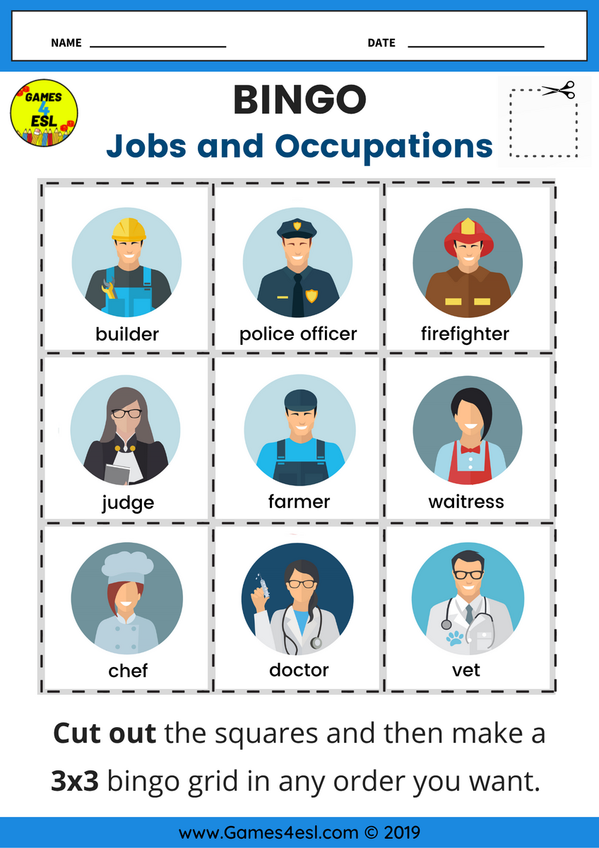 Free ESL Jobs And Occupations Worksheets Games4esl Free ESL Jobs And Occupations Worksheets Games4esl