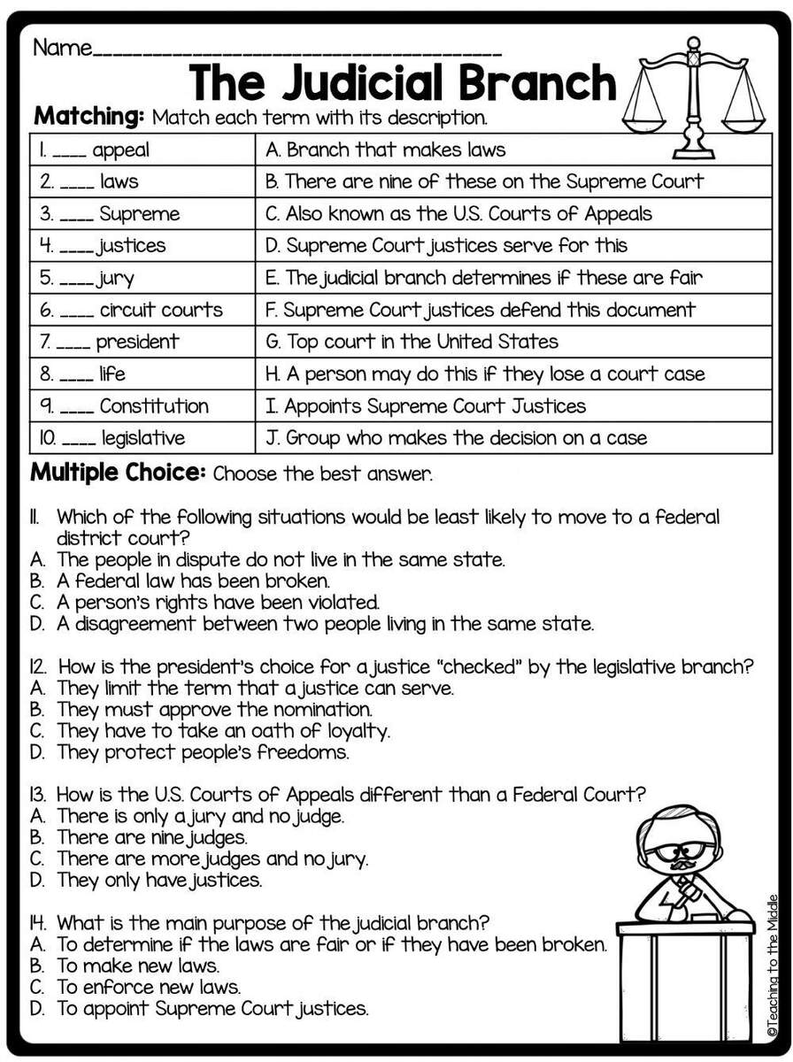 Free Judicial Branch Worksheet Download Free Judicial Branch Worksheet Png Images Free Worksheets On Clipart Library