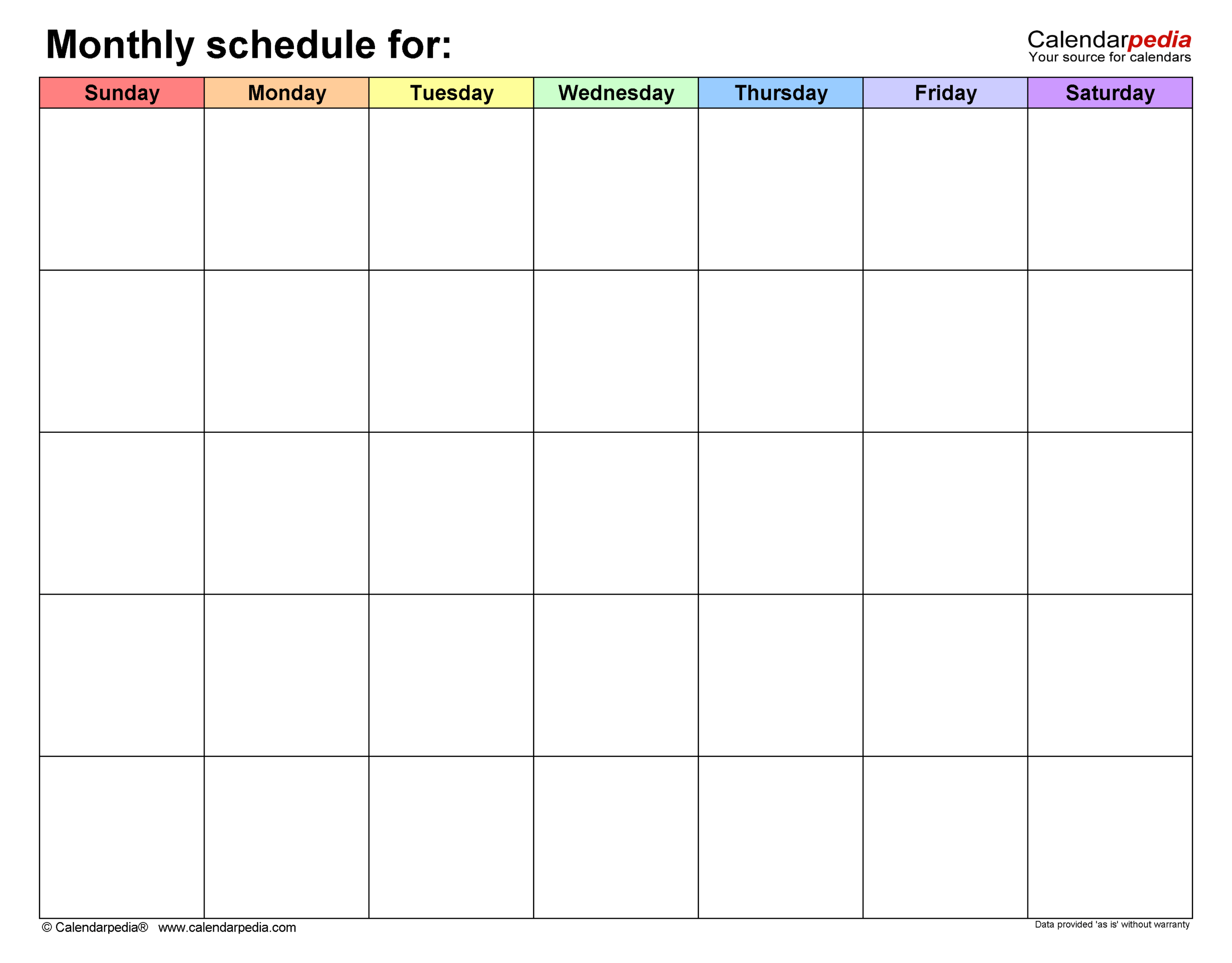 Free Monthly Schedules In PDF Format 22 Templates Free And Customizable Log Templates