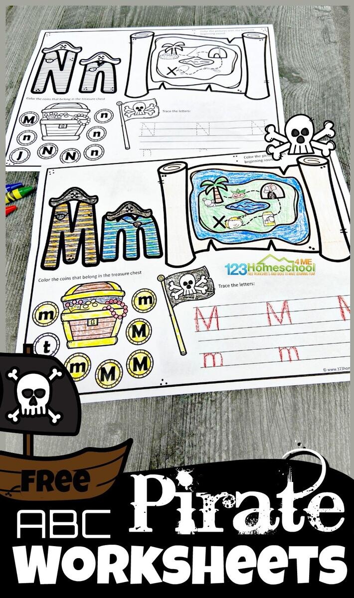 FREE Printable Alphabet Pirate Worksheets For Kids FREE Printable Alphabet Pirate Worksheets For Kids