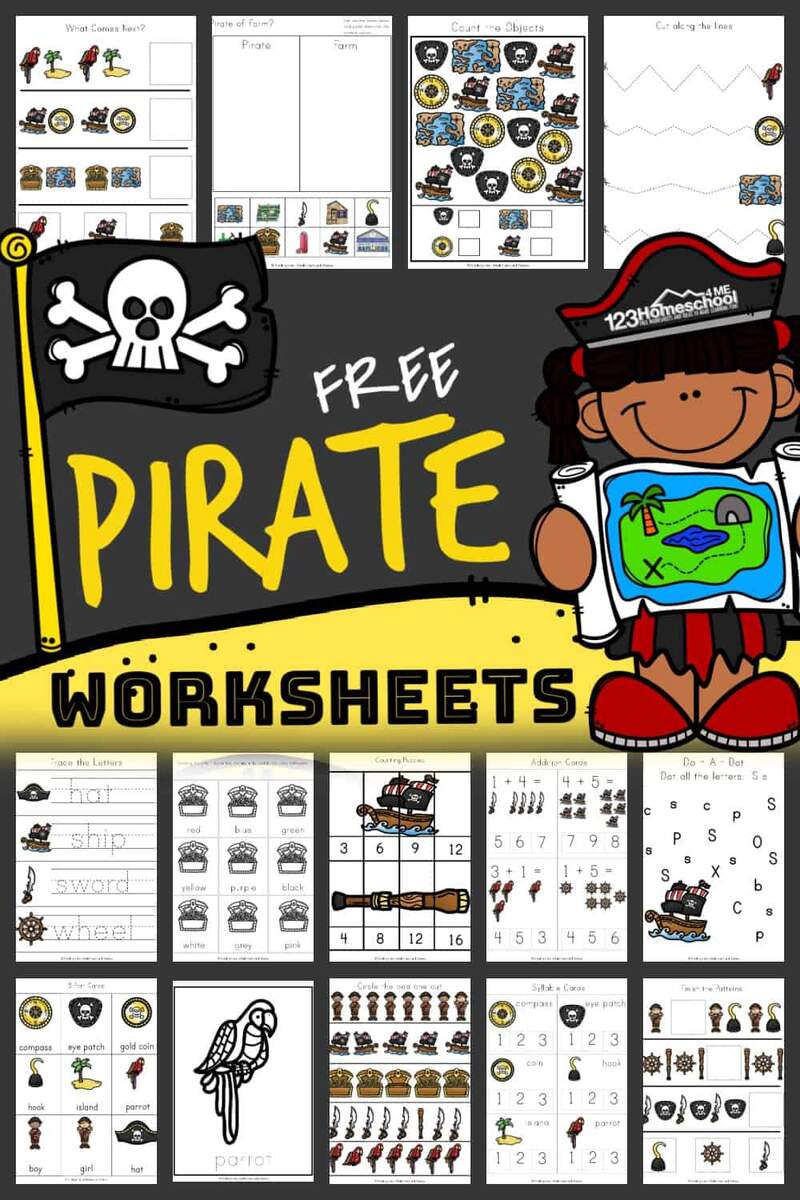 FREE Printable PIRATE Worksheets For Kindergarten Pirate Quests Differentiated Reading Passages 2nd 5th Grade MagiCore
