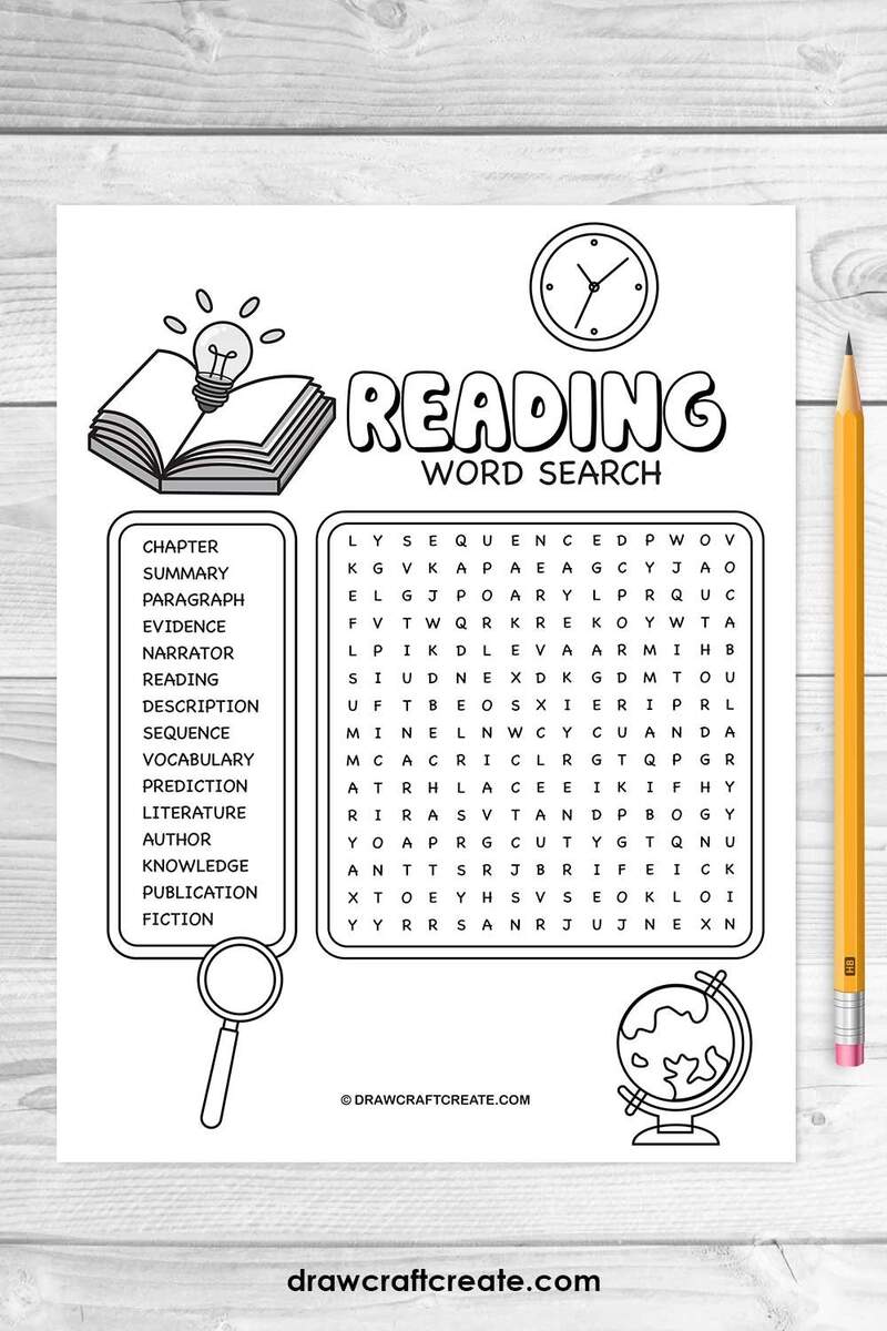 Free Printable Reading Word Search Draw Craft Create Free Printable Reading Word Search Draw Craft Create