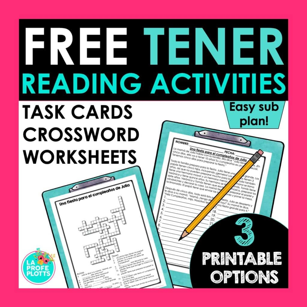 Free Reading Activities For Spanish Class La Profe Plotts