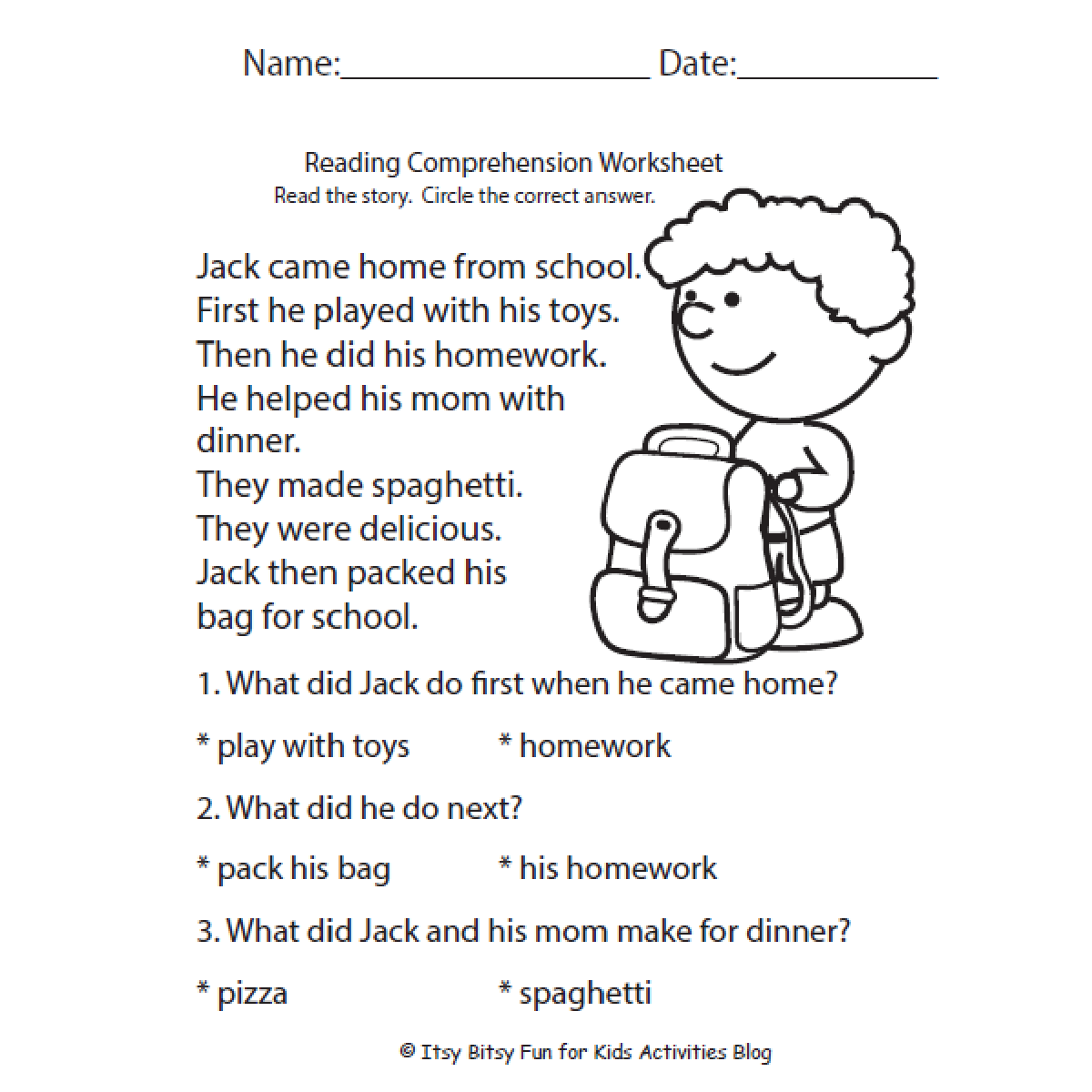 First Grade Reading Worksheets Improve Fluency Vocabulary