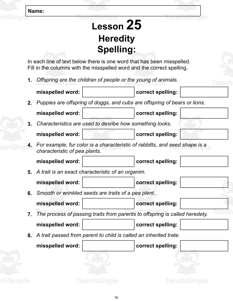 Free Reading Passage Heredity PDF By Teach Simple Free Reading Passage Heredity PDF By Teach Simple