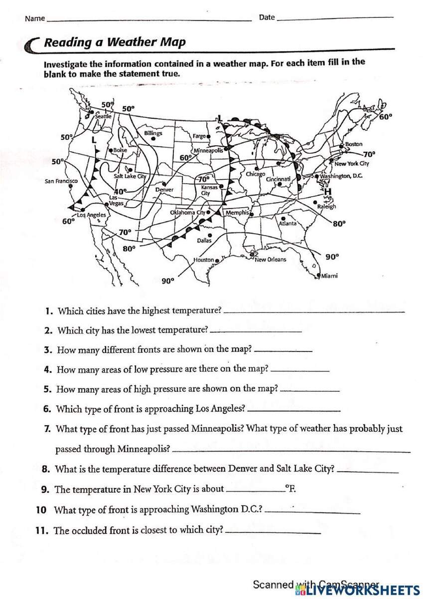 Free Reading Weather Maps Worksheet Download Free Reading Weather Maps Worksheet Png Images Free Worksheets On Clipart Library