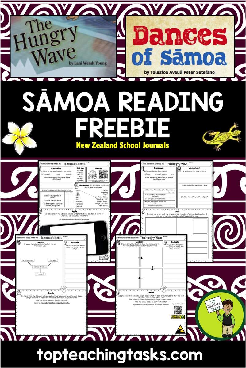 FREE Samoa Reading Comprehension Journal Activities Pacific Islands DELUXE Samoa Country Study BEST SELLER Comprehension Activities Play Pretend Instant Digital Download Etsy