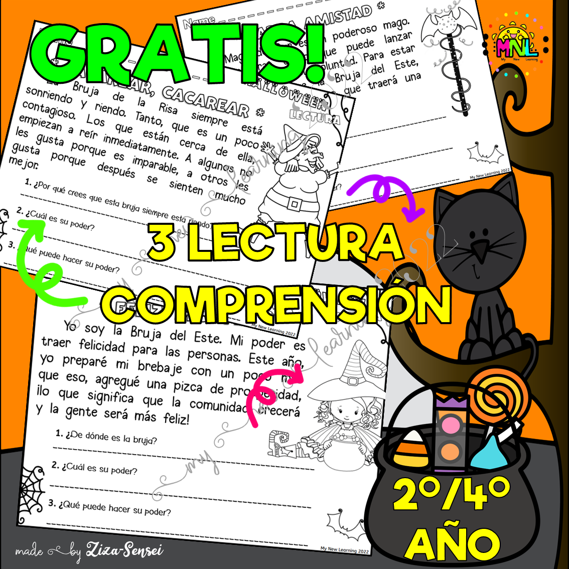 FREE Spanish ESPA OL Halloween Reading Comprehension Passages Short Stories Made By Teachers