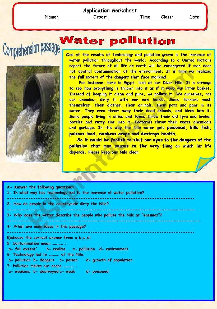 Free Water Pollution Worksheet Download Free Water Pollution Worksheet Png Images Free Worksheets On Clipart Library