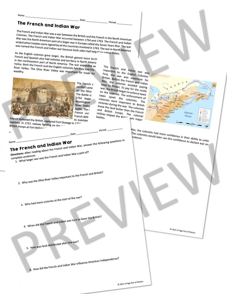 French And Indian War Reading Comprehension Worksheets American History Printable Pages Homeschool Fluency Practice Kids Activity Ebooks Etsy French And Indian War Reading Comprehension Worksheets American History Printable Pages Homeschool Fluency Practice Kids Activity Ebooks Etsy