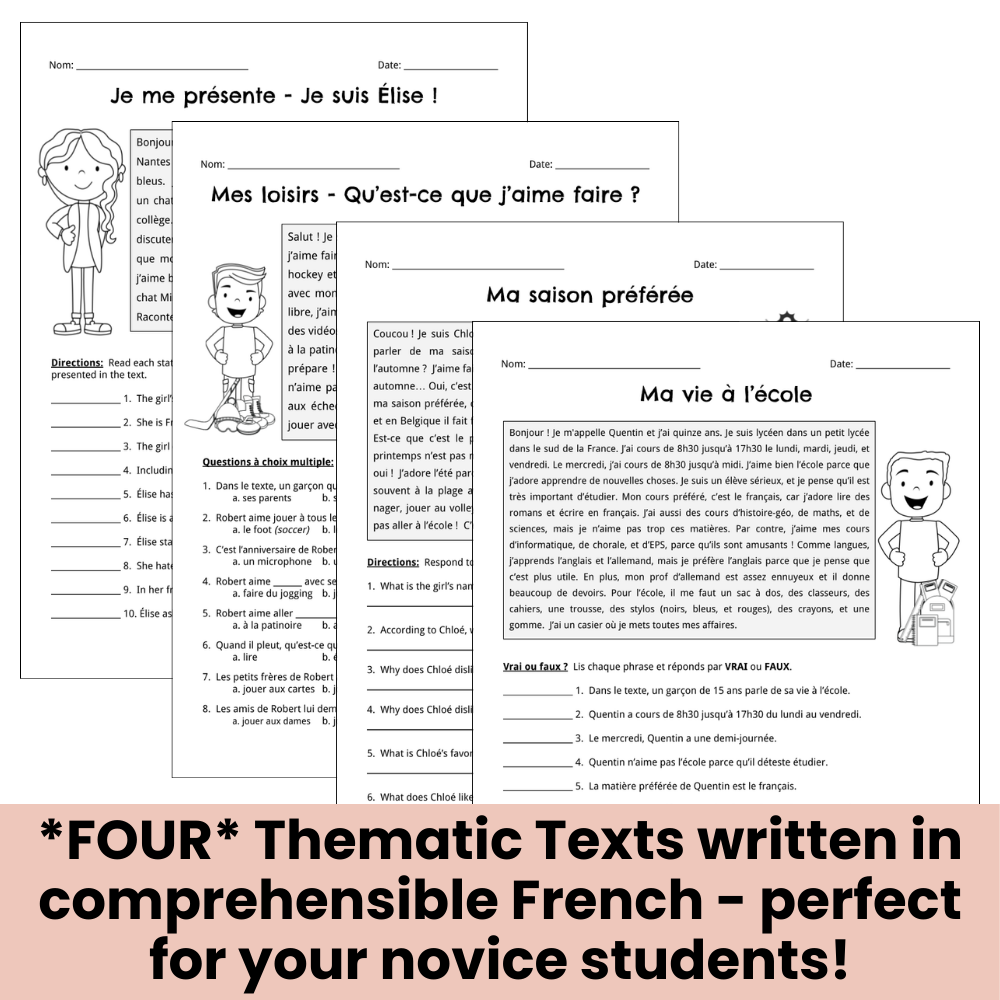 French Reading Comprehension For Novices Part 1 Compr Hension De Lecture Classful French Reading Comprehension For Novices Part 1 Compr Hension De Lecture Classful