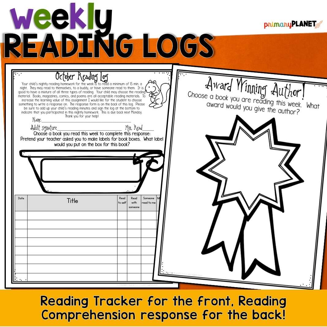 Fun October Reading Log Printable October Reading Challenges Primary Planet Fun October Reading Log Printable October Reading Challenges Primary Planet