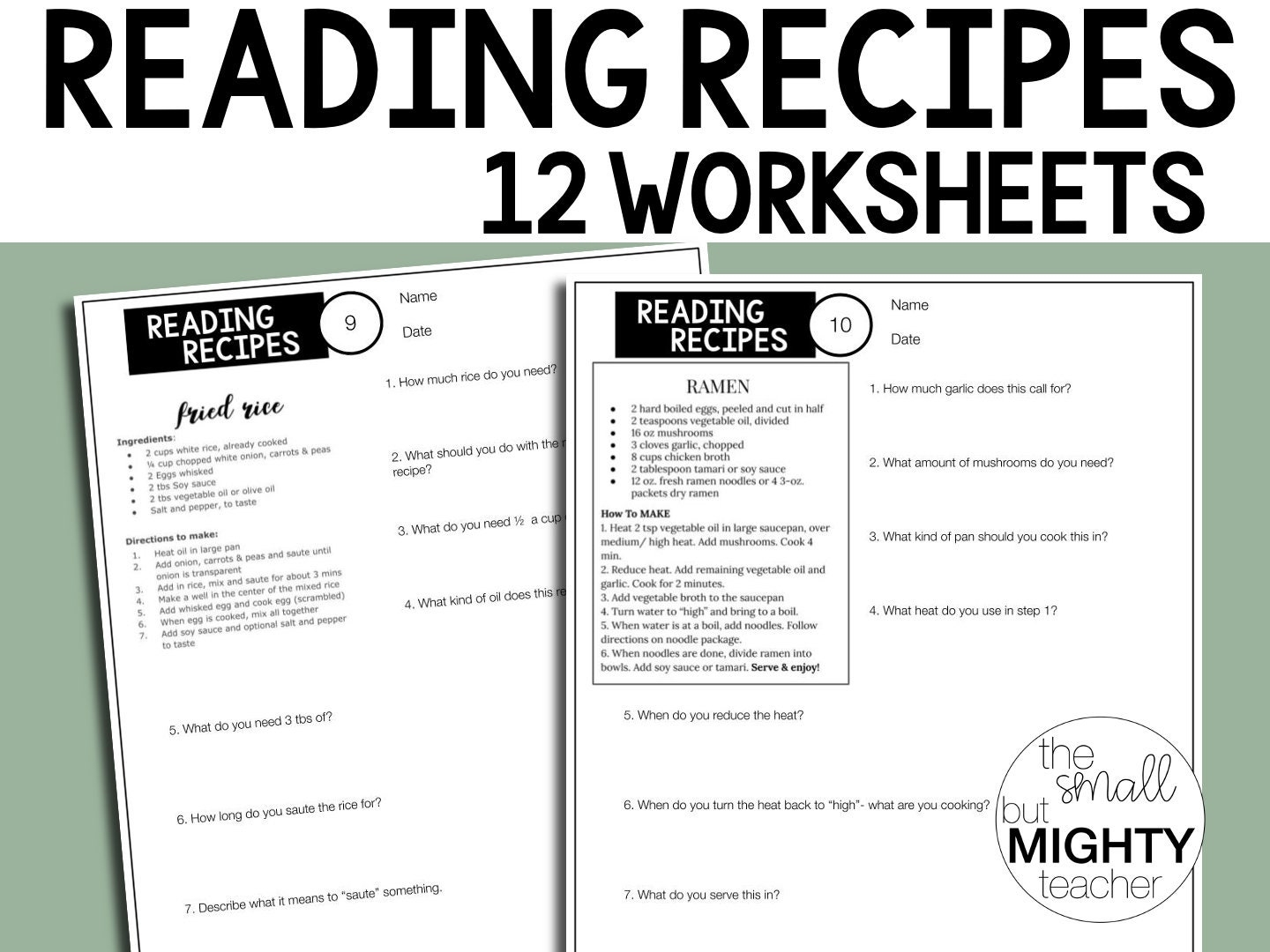 Functional Reading Worksheets Special Education Homeschool Sped Life Skills Autism Etsy Denmark