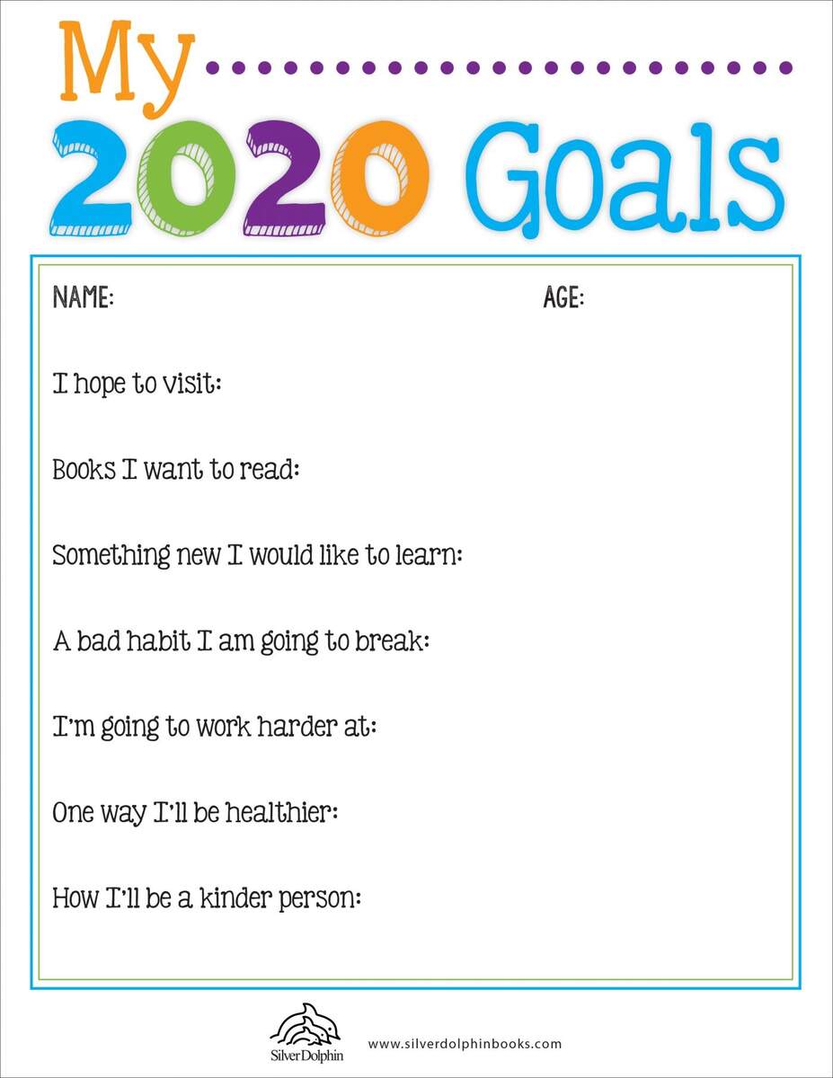 Goal Setting And Reading Worksheets For Kids Silver Dolphin Books Goal Setting And Reading Worksheets For Kids Silver Dolphin Books