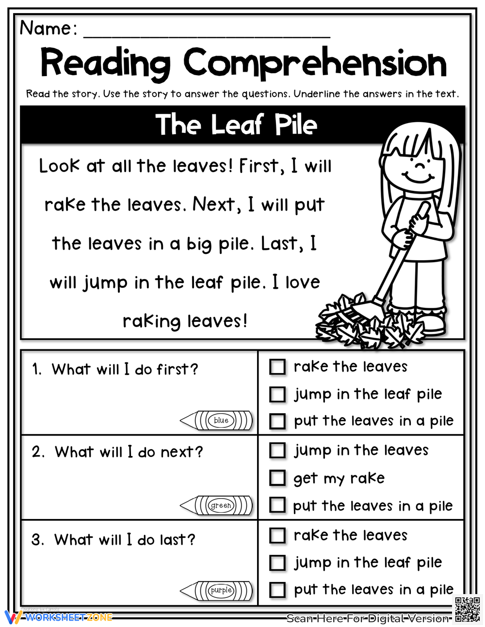 Grade 1 Fall Worksheets