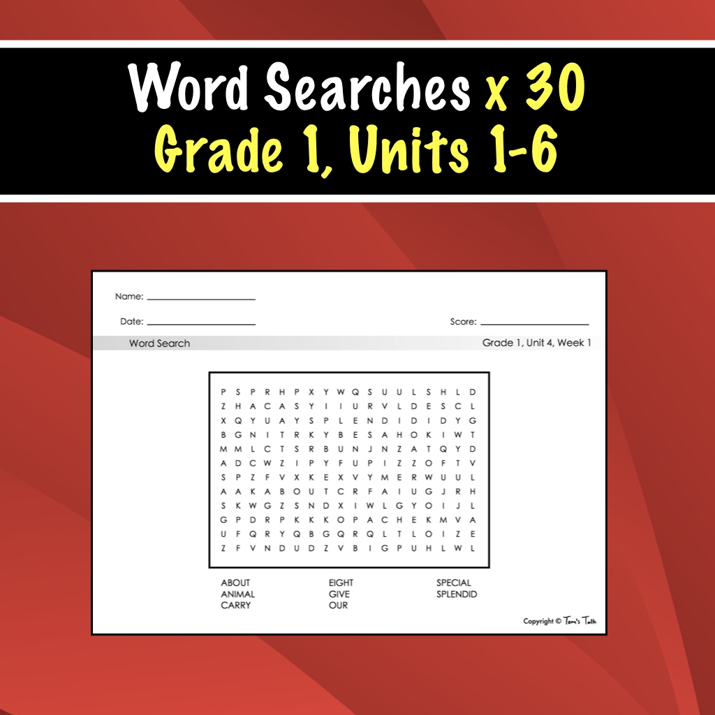 Grade 1 McGraw Hill Reading Wonders Words To Know Word List Test Answer Key And Word Search Made By Teachers