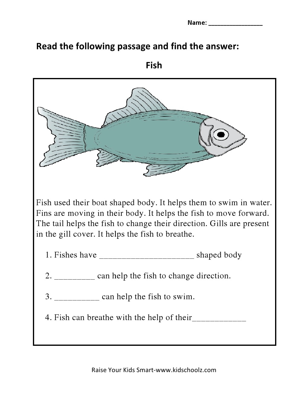 Grade 3 Animals Read And Answers Worksheet 1 Kidschoolz