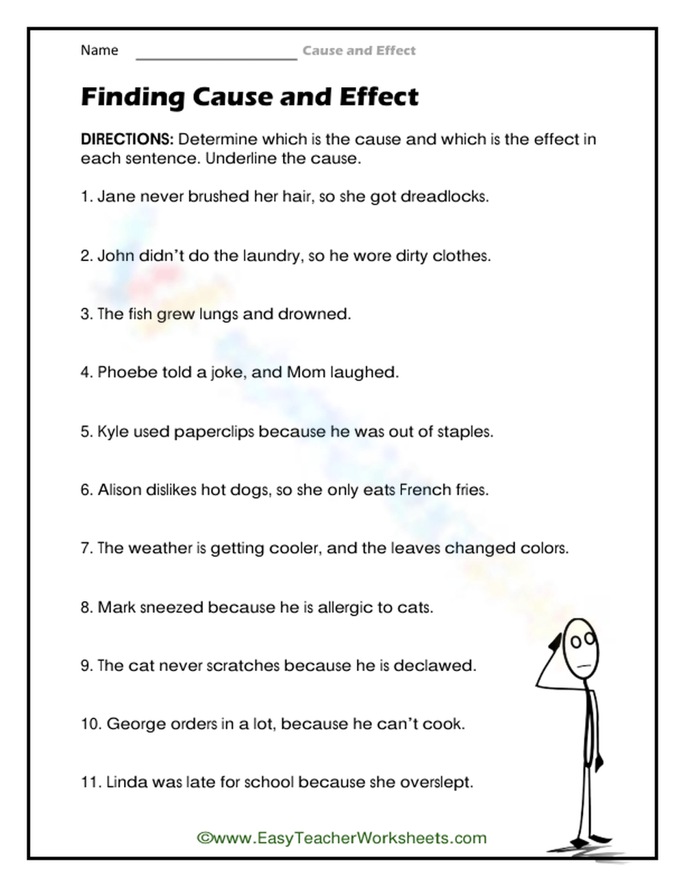 Grade 3 Cause And Effect Worksheets Reading Worksheets Cause And Effect Worksheets