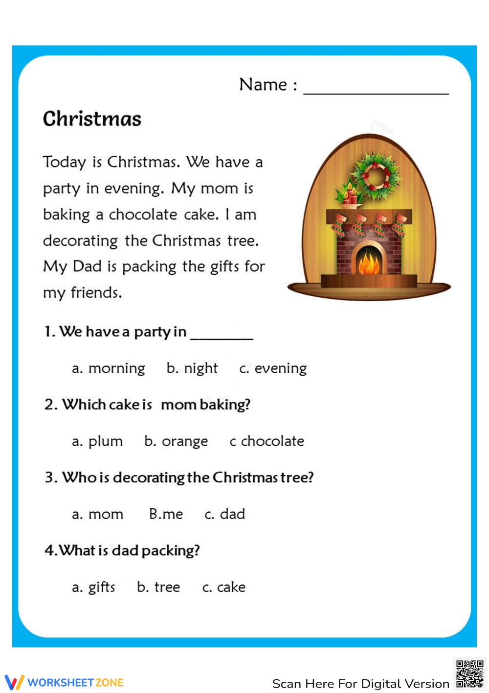 Grade 3 Christmas Comprehension Worksheets Worksheets