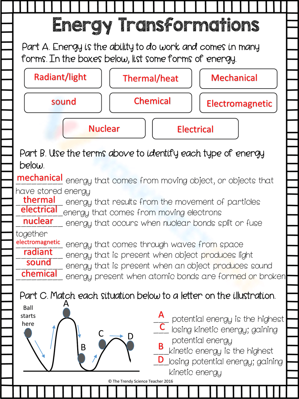 Grade 5 Forms Of Energy Worksheets Printable Grade 5 Forms Of Energy Worksheets Printable