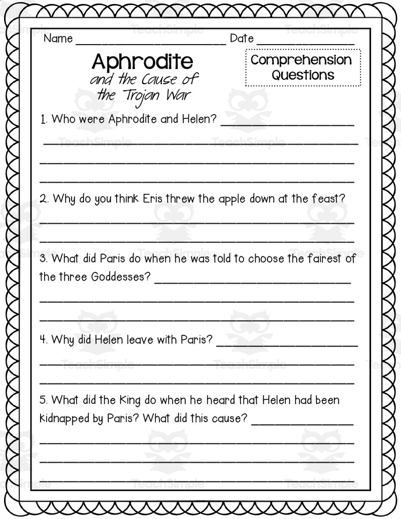 Greek Mythology Packet By Teach Simple Greek Mythology Packet By Teach Simple