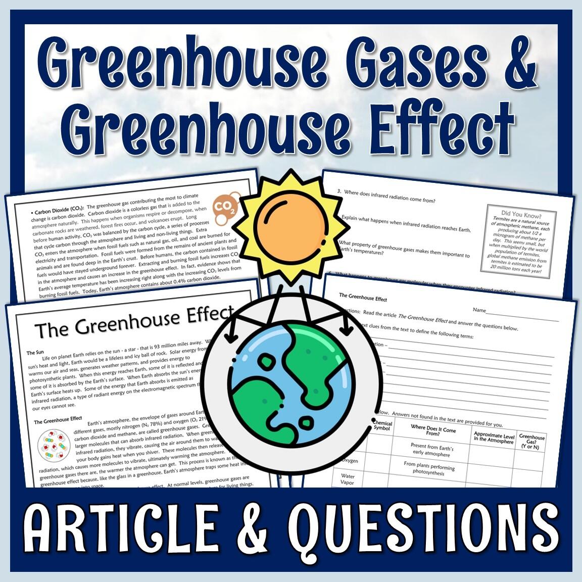 Greenhouse Effect Reading And Worksheet Flying Colors Science