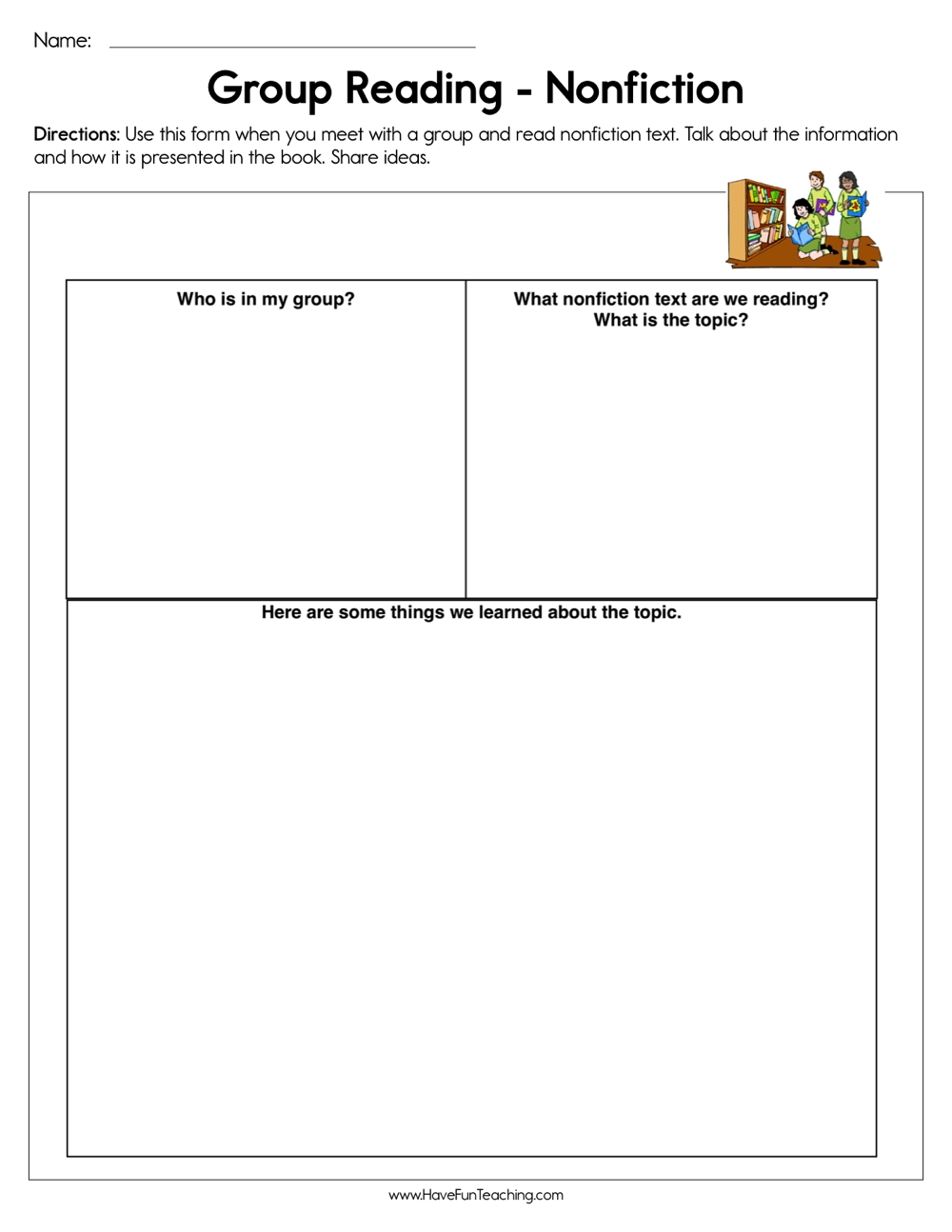 Group Reading Non Fiction Worksheet Have Fun Teaching