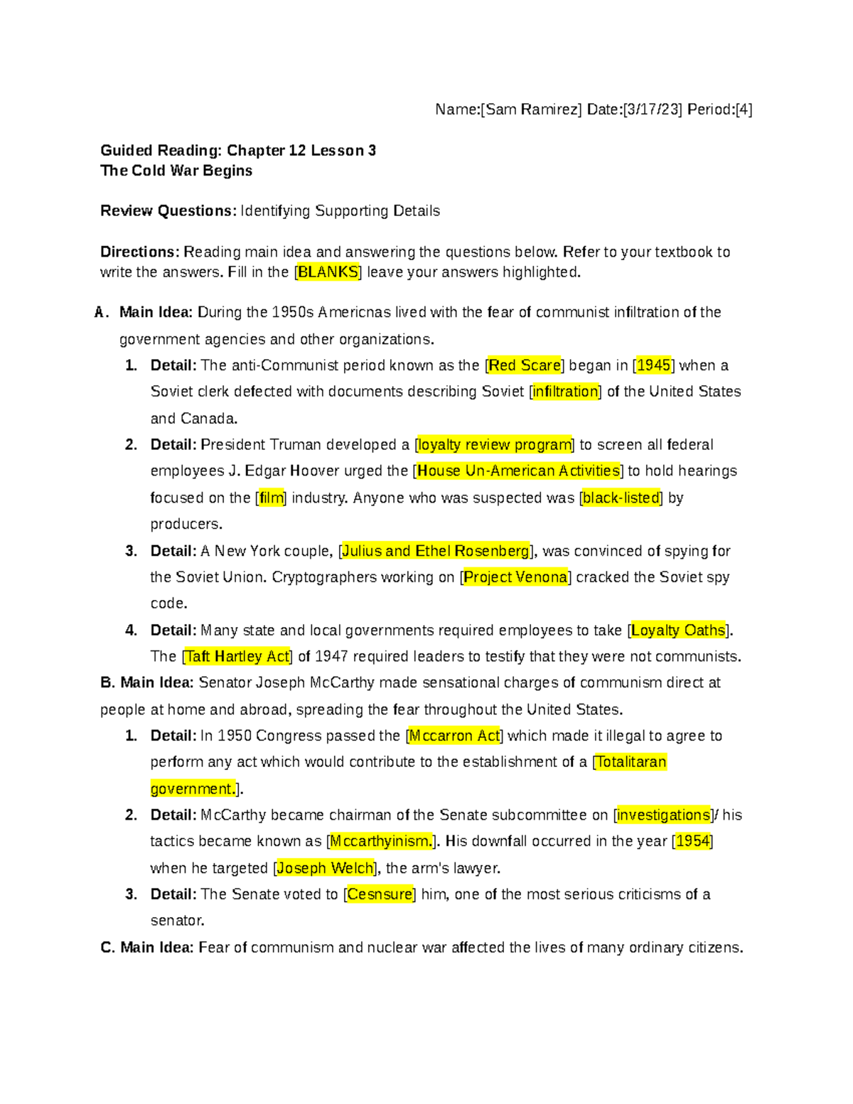 Guided Reading 12 3 The Cold War Impact On 1950s US Society Studocu Guided Reading 12 3 The Cold War Impact On 1950s US Society Studocu