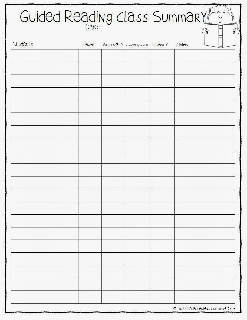 Guided Reading Planning Templates First Grade Centers And More Guided Reading Planning Templates First Grade Centers And More