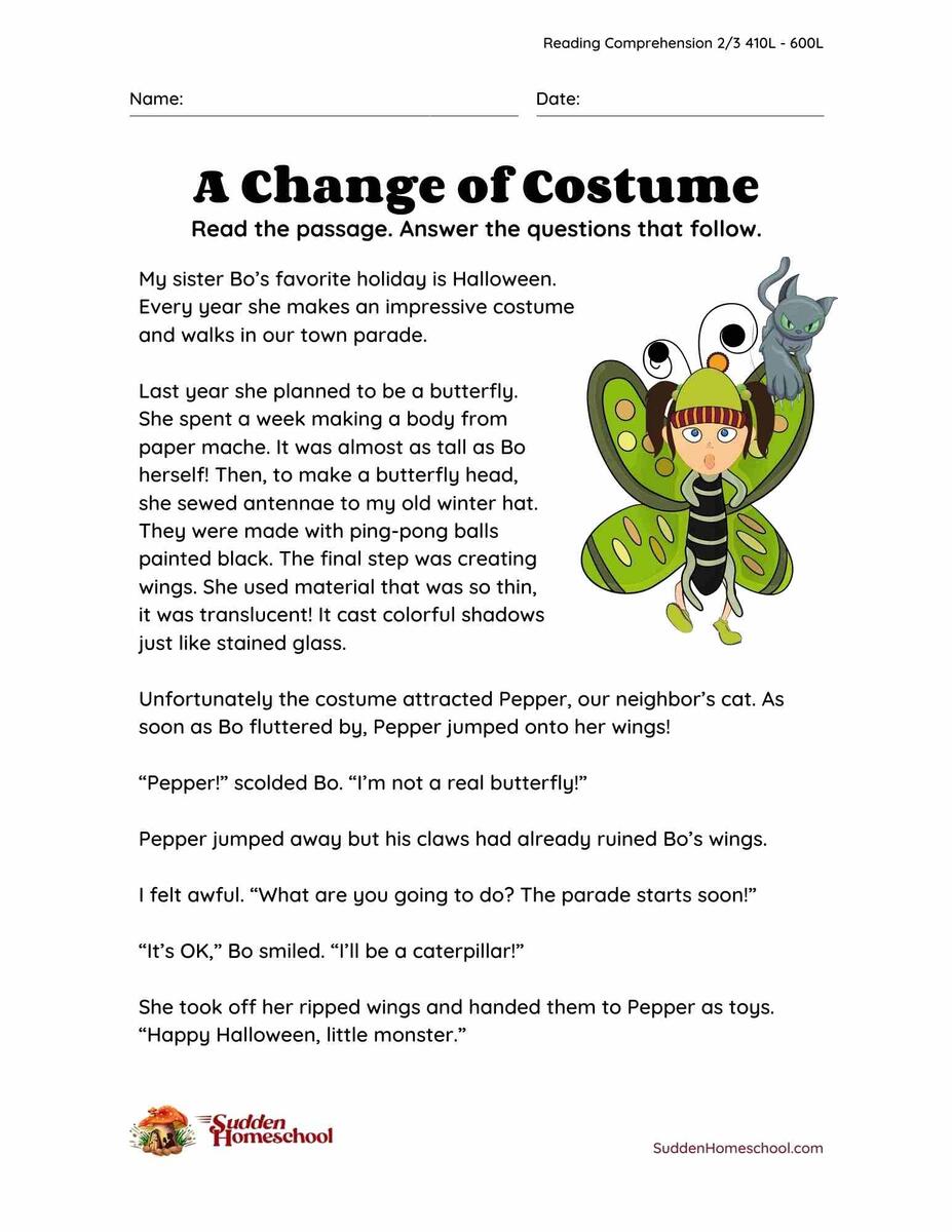 Halloween Reading Comprehension Grades 2 And 3 Worksheets Library Halloween Reading Comprehension Grades 2 And 3 Worksheets Library