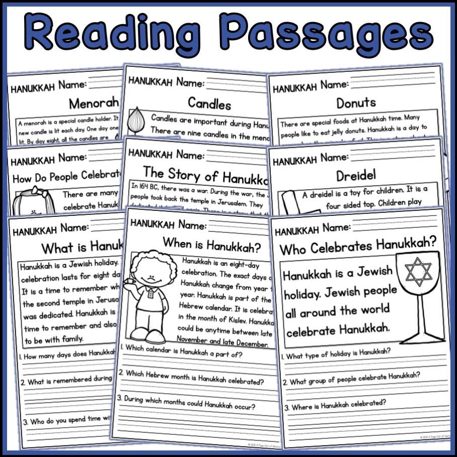 Hanukkah Holidays Reading Comprehension Passages K 2 Worksheets Library Hanukkah Holidays Reading Comprehension Passages K 2 Worksheets Library