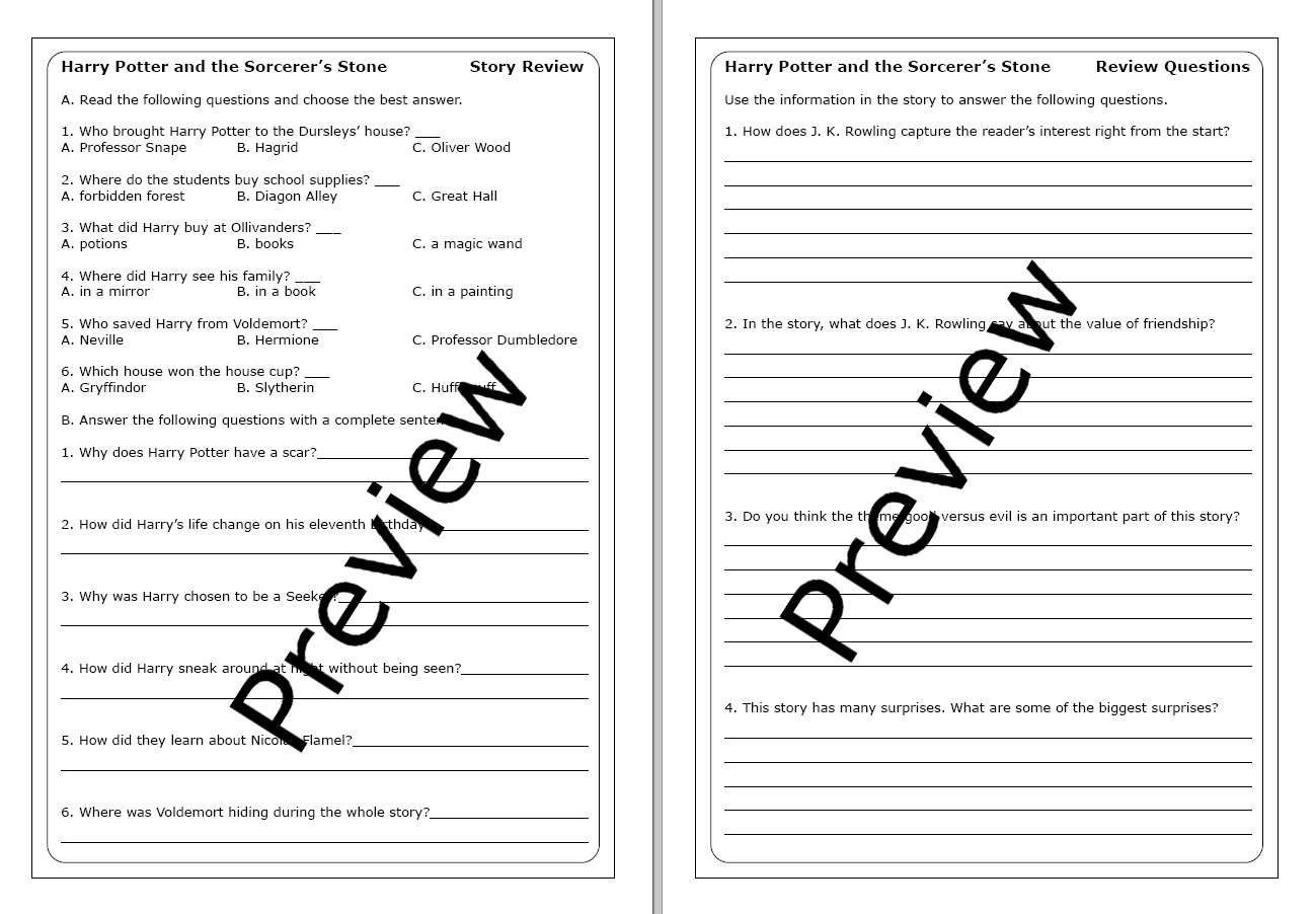Harry Potter And The Sorcerer S Stone Worksheets Made By Teachers Harry Potter And The Sorcerer S Stone Worksheets Made By Teachers