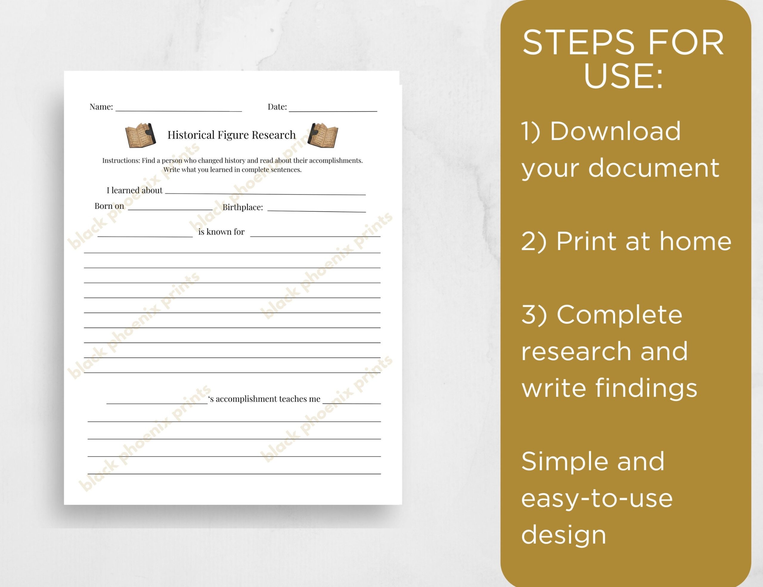 Historical Figure Research Worksheet Elementary Homeschool Notes PDF Etsy Historical Figure Research Worksheet Elementary Homeschool Notes PDF Etsy