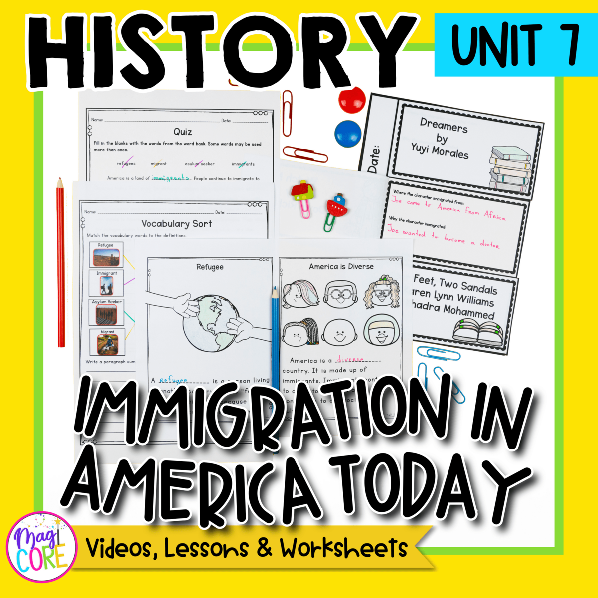 History Unit 7 Immigration In America Today Social Studies MagiCore