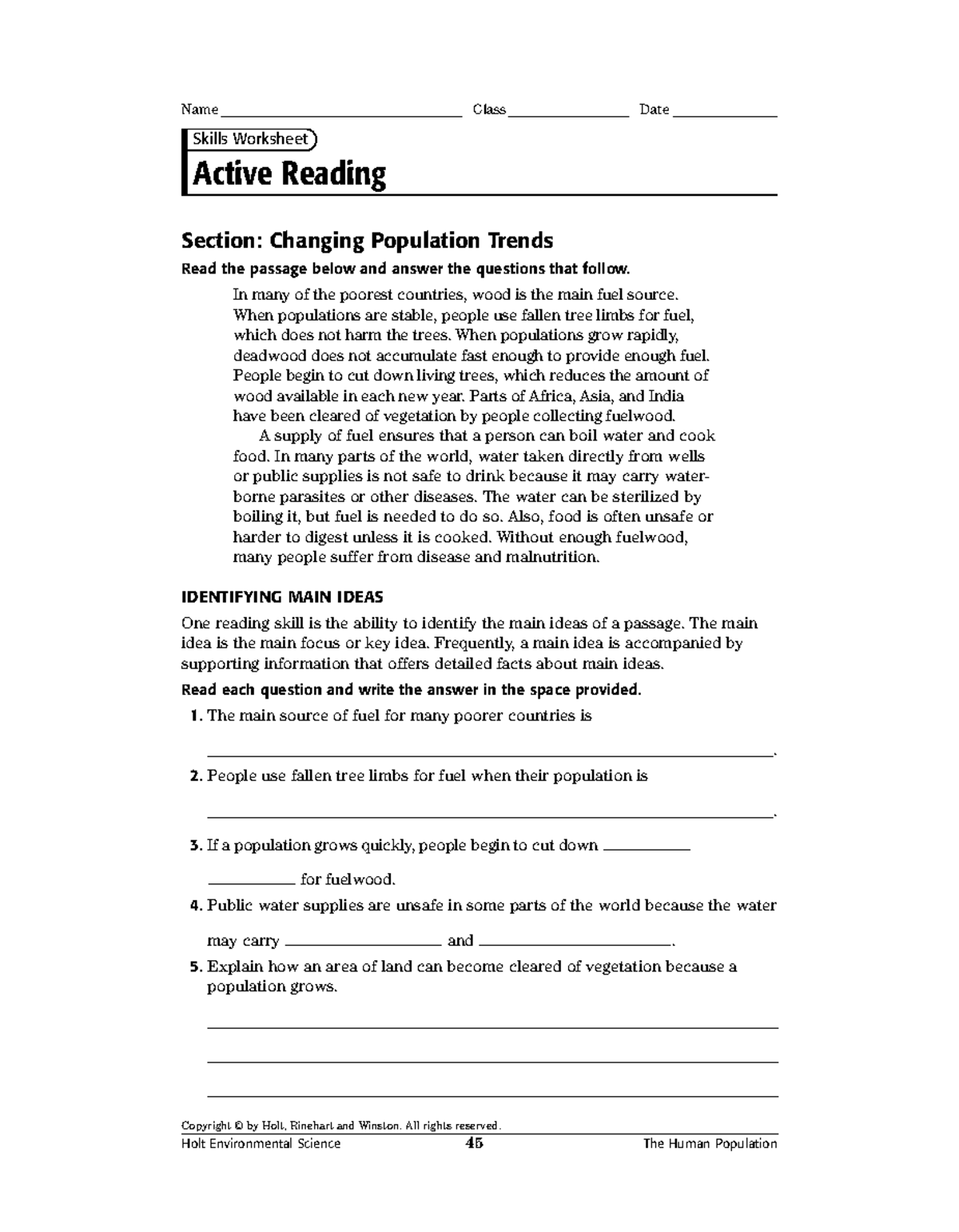 Holt Environmental Science Changing Population Dynamics Active Reader Studocu Holt Environmental Science Changing Population Dynamics Active Reader Studocu