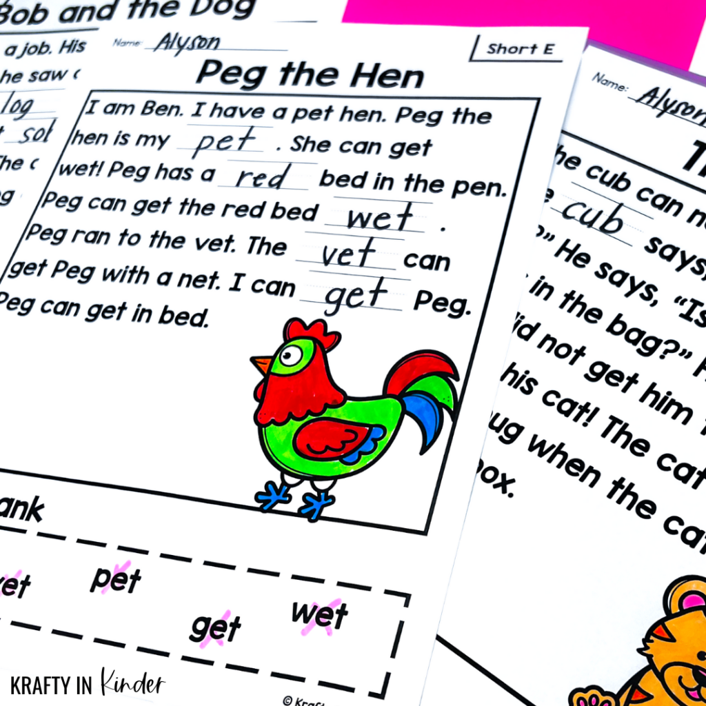 How To Use Cloze Reading Activities To Improve Reading Comprehension Krafty In Kinder