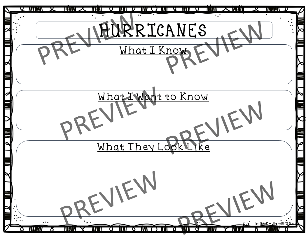 Hurricanes Reading Comprehension Activity Classful