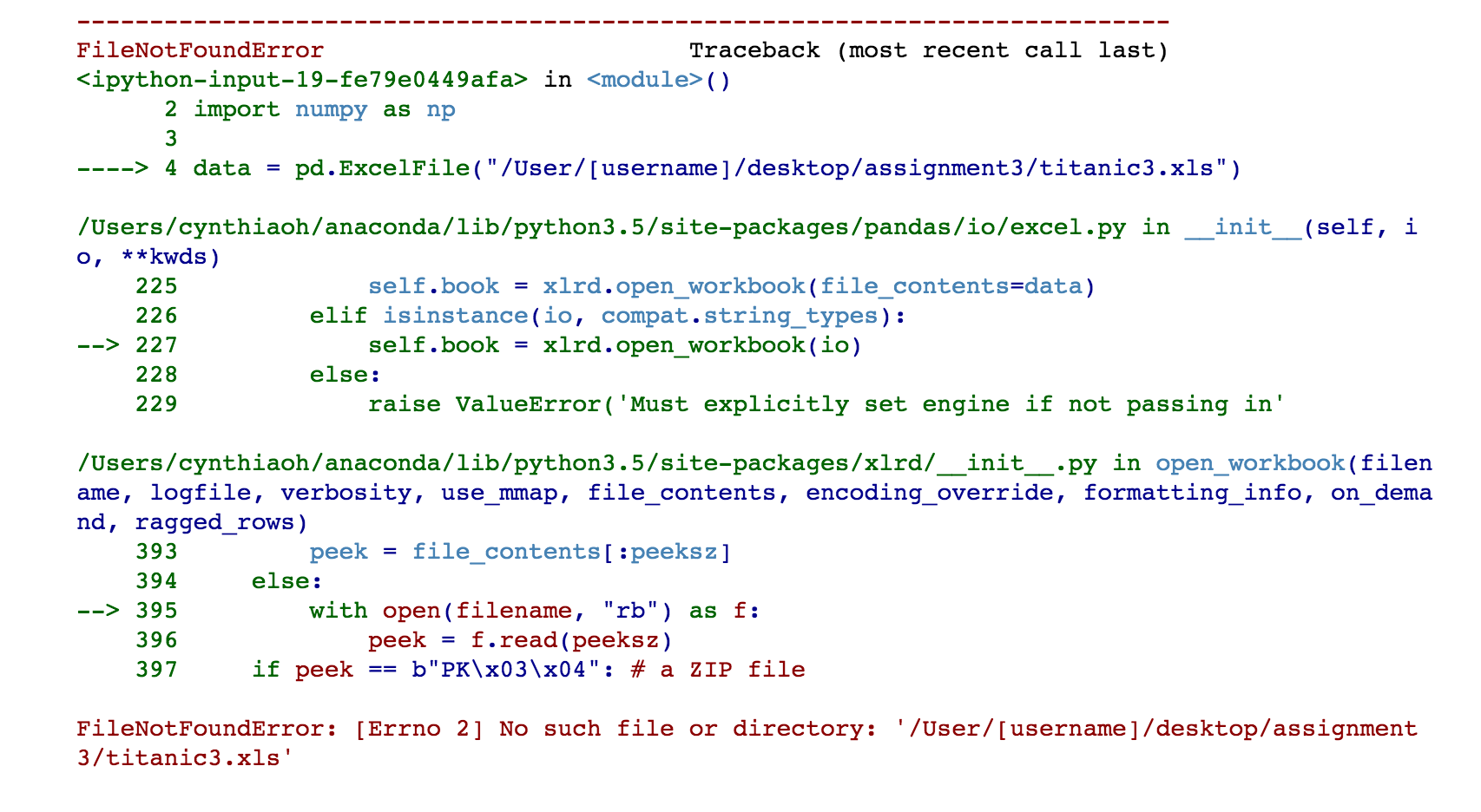 I Can t Open My Excel File On Python Using Pandas Stack Overflow