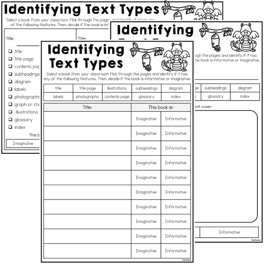 Identifying Text Types Worksheets Top Teacher Identifying Text Types Worksheets Top Teacher