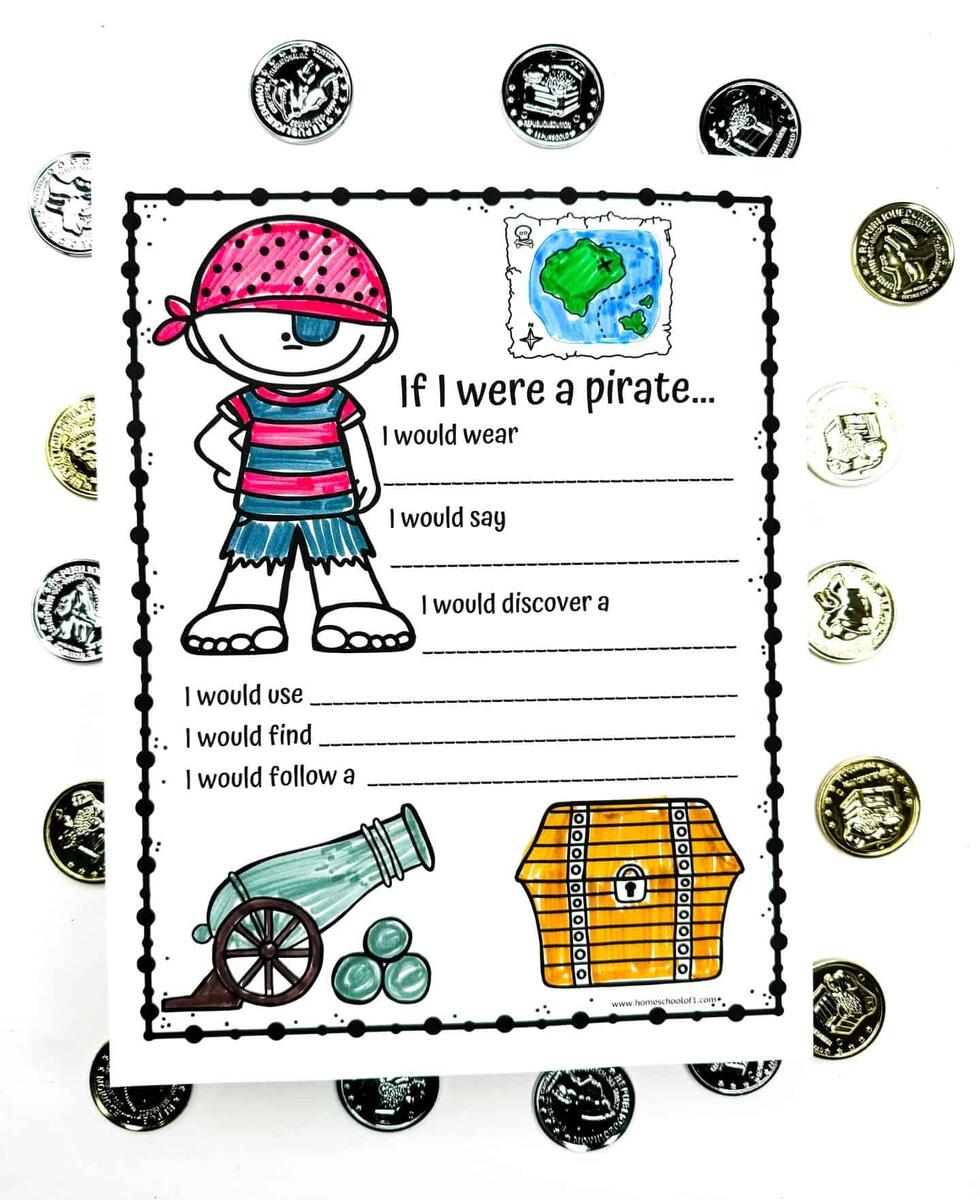 If I Were A Pirate Writing Template Free Printable