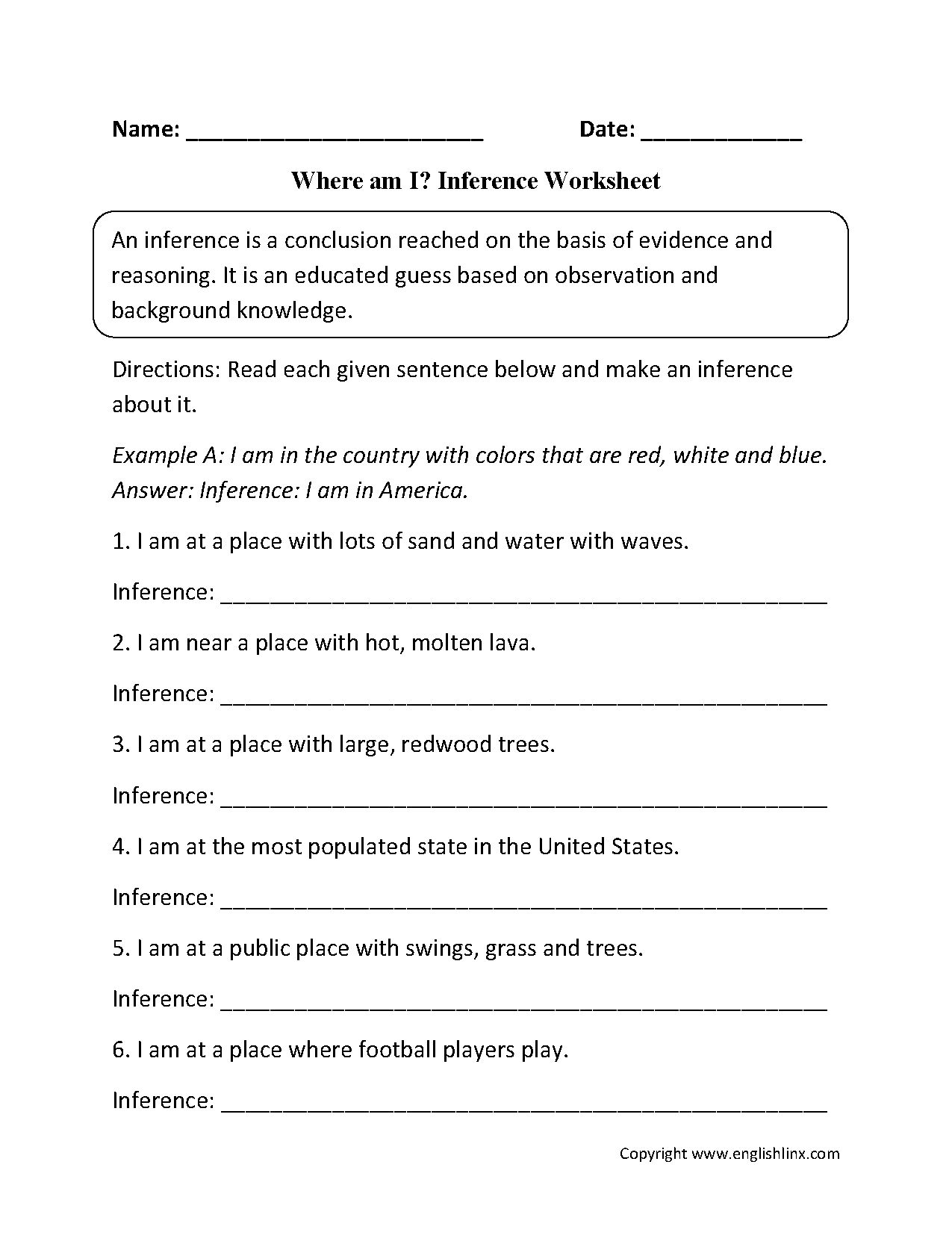 Inference Worksheets Printable Inference Practice For Grades 4 12 Making Inferences Worksheets And Activities