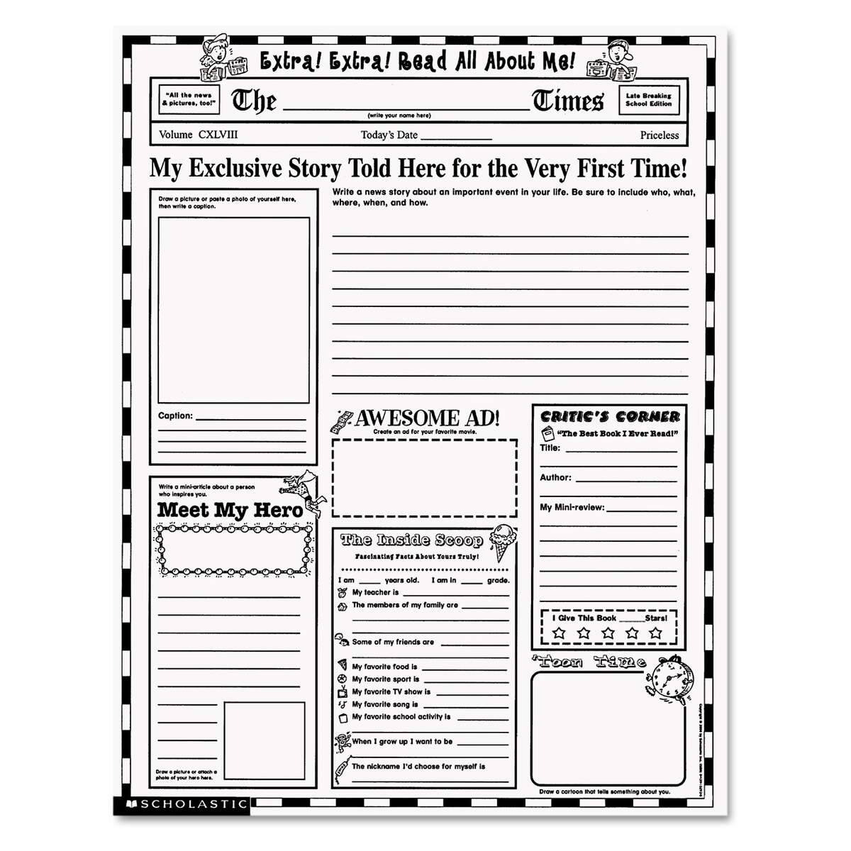 Instant Personal Poster Sets Extra Extra Read All About Me 17 X 22 30 Pack Cartridge Savers Instant Personal Poster Sets Extra Extra Read All About Me 17 X 22 30 Pack Cartridge Savers