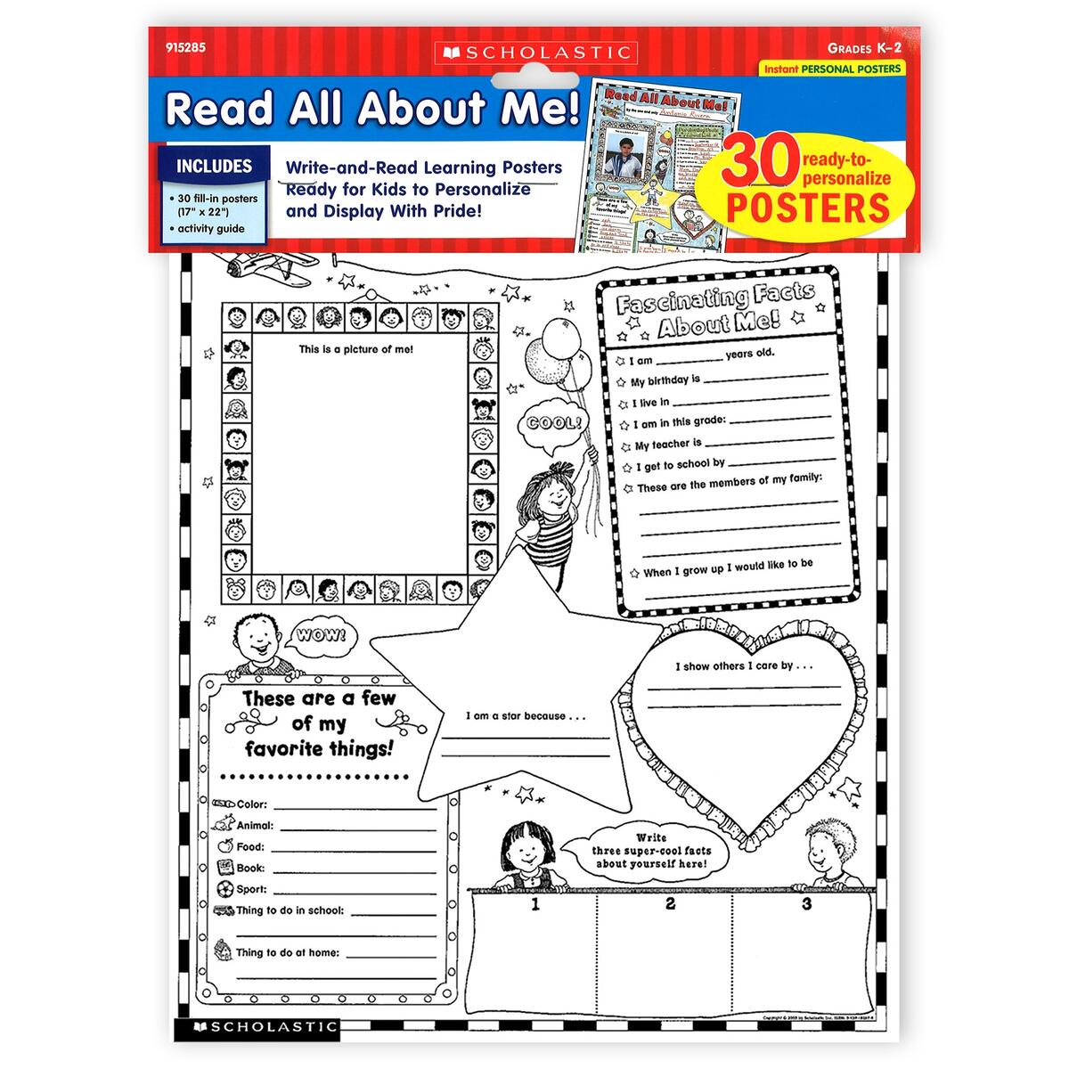 Instant Personal Poster Sets Read All About Me Set Of 30 The Worksheets Library Instant Personal Poster Sets Read All About Me Set Of 30 The Worksheets Library