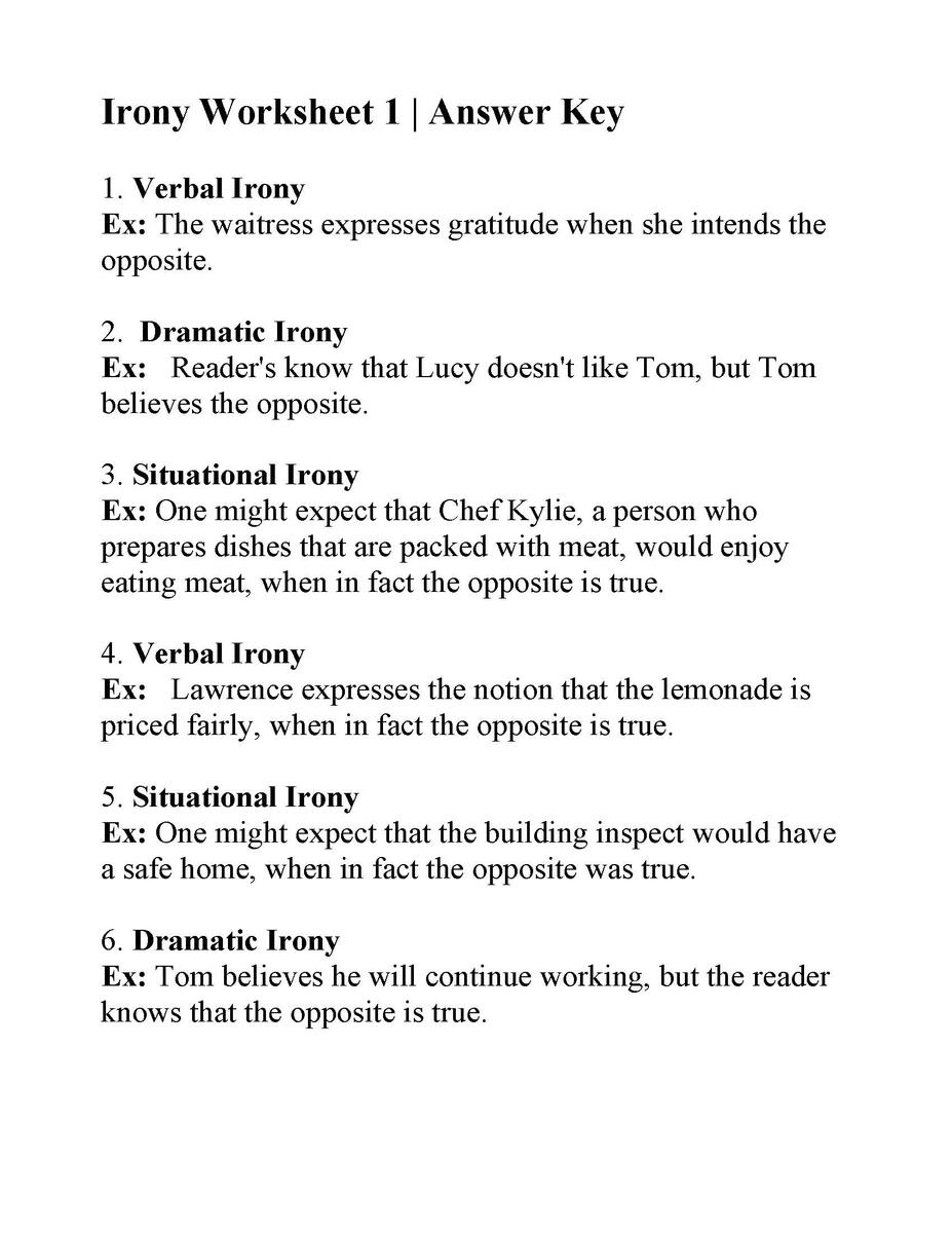 Irony Worksheet 1 Reading Activity Irony Detectives Activity Reading Activity