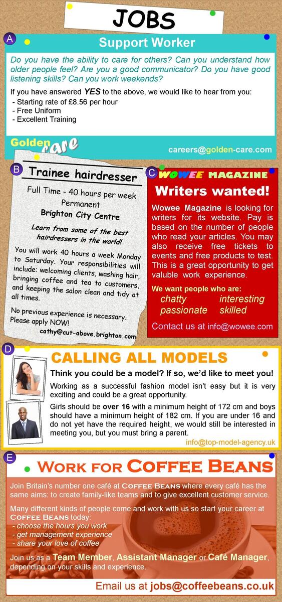 Job Adverts LearnEnglish Teens Job Adverts LearnEnglish Teens