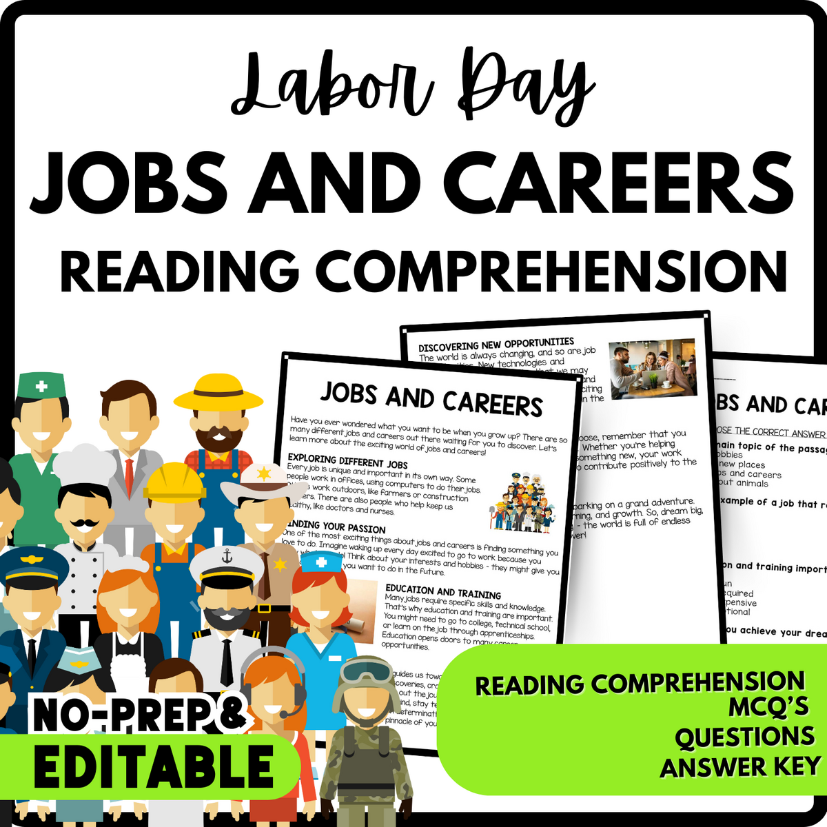Learning About Careers Worksheet Free Printable Digital PDF