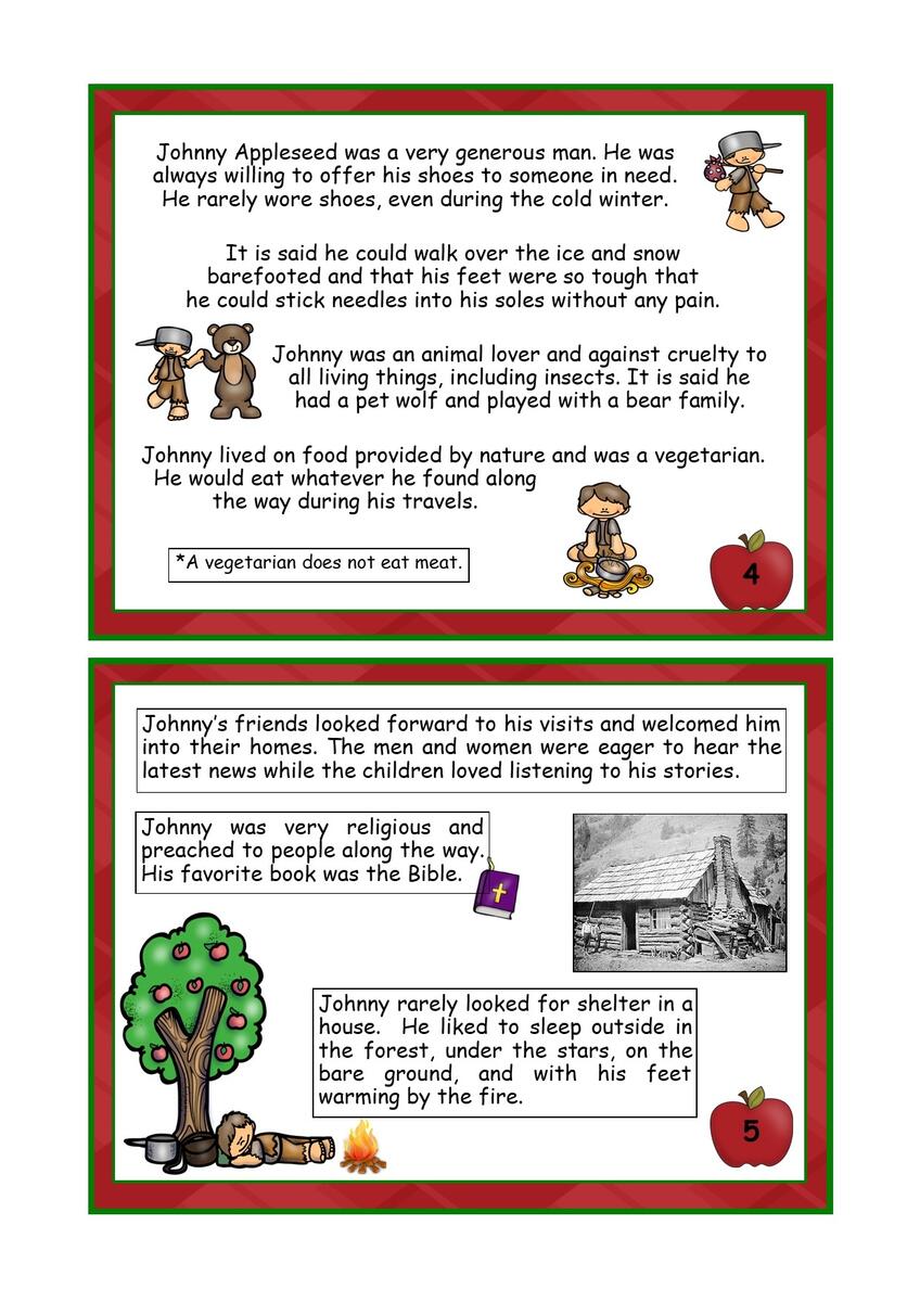 John Chapman Aka Johnny Appleseed Mini Book Reading Comprehension Made By Teachers