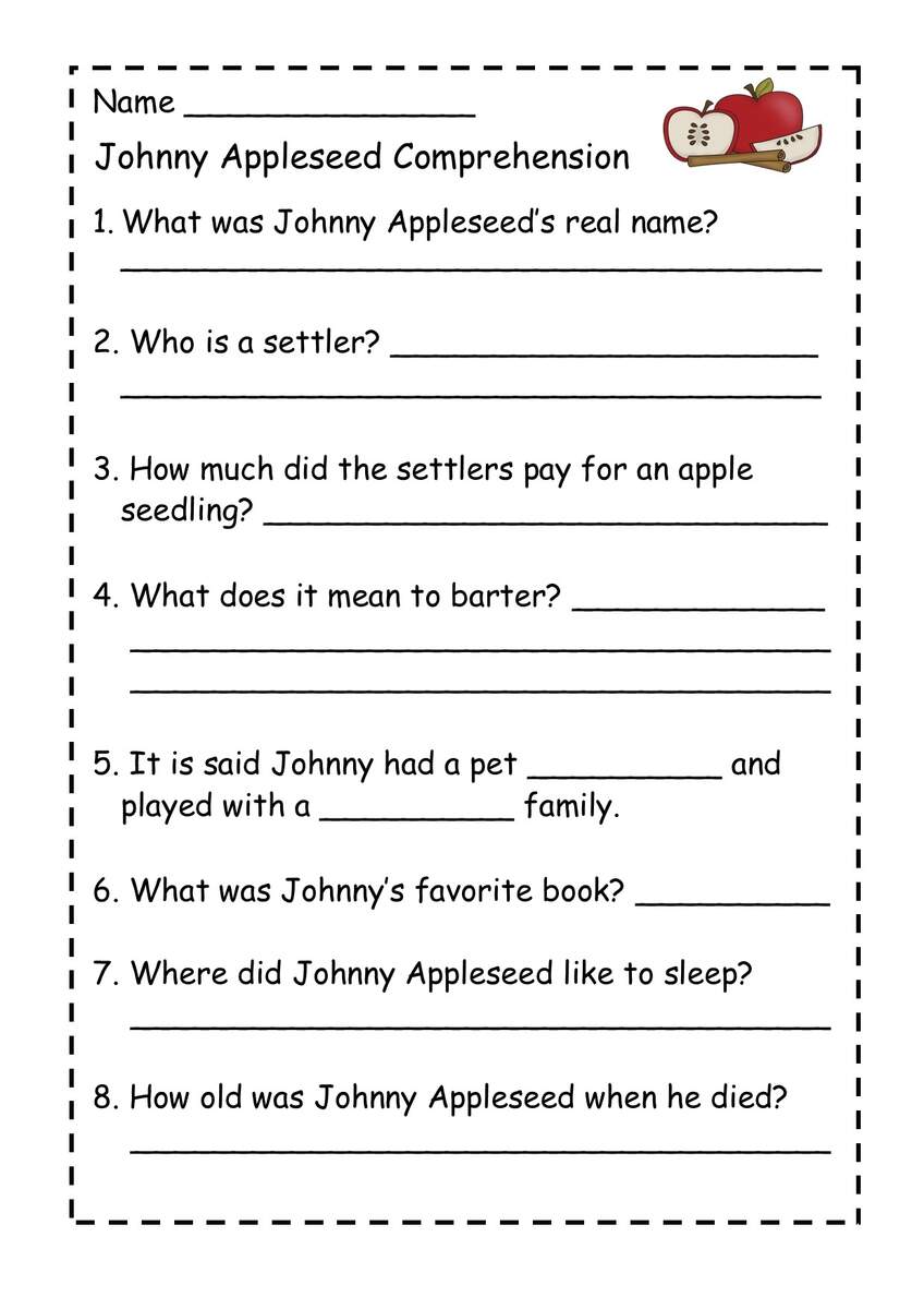 John Chapman Aka Johnny Appleseed Mini Book Reading Comprehension Made By Teachers