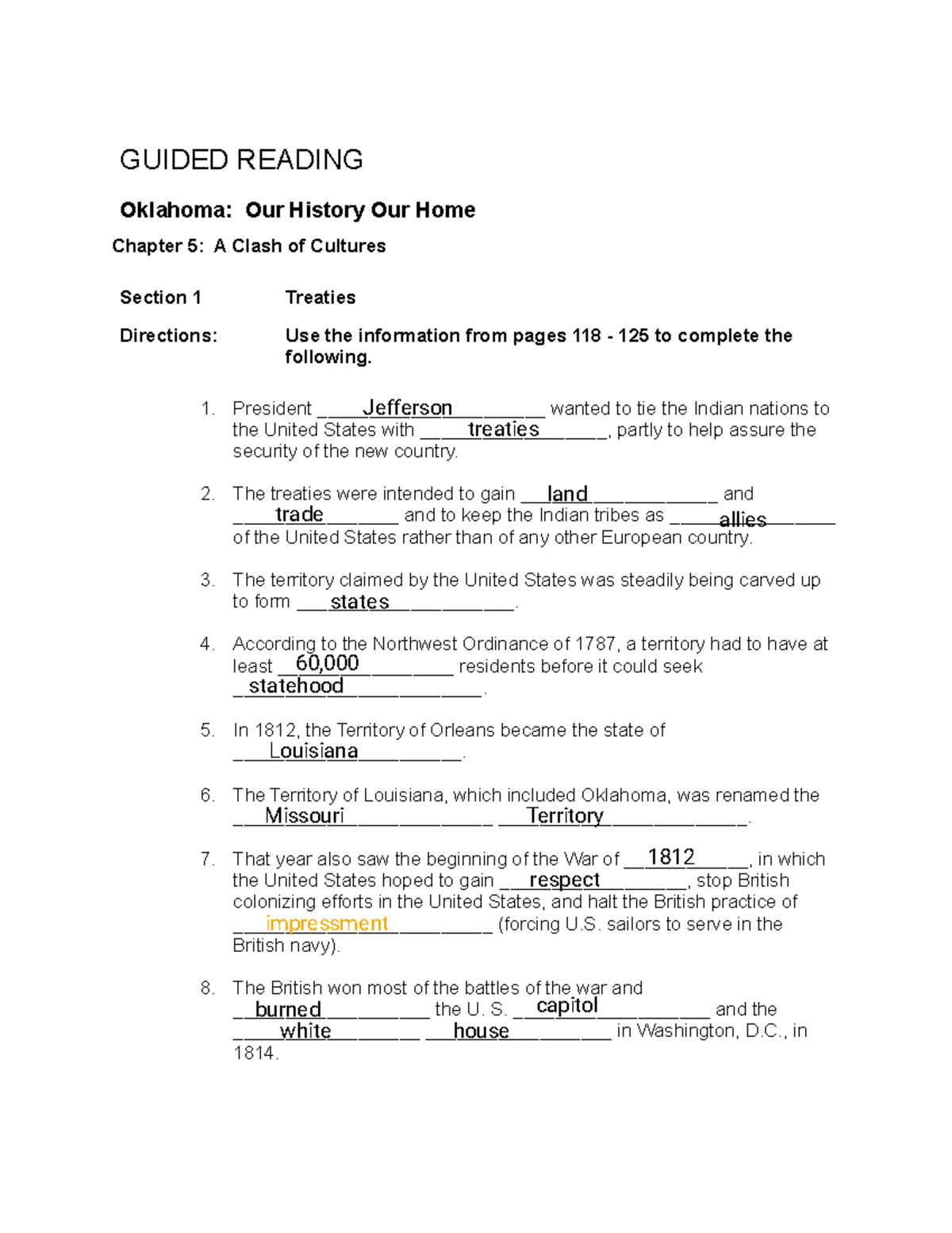 Kami Export Emersyn Mickle Ch 5 Guided Reading Notes OK History Studocu